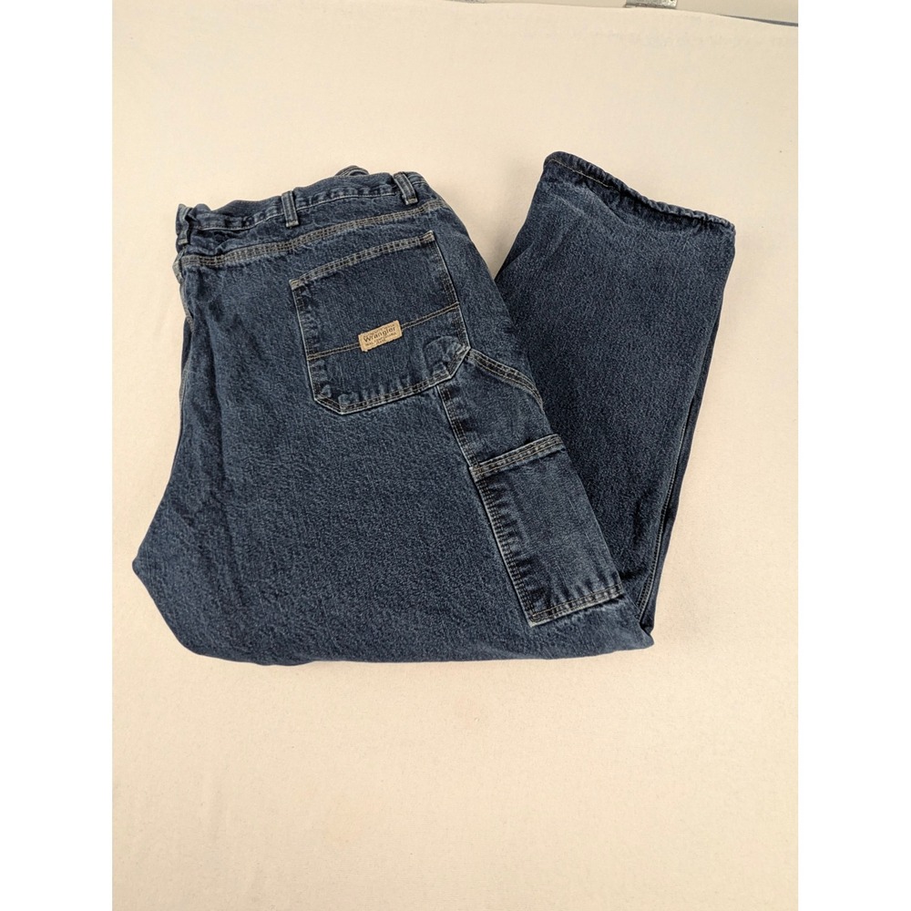 Wrangler Rugged Fleece Lined Relaxed Carpenter Jeans Blue 42x30 Mens Utility